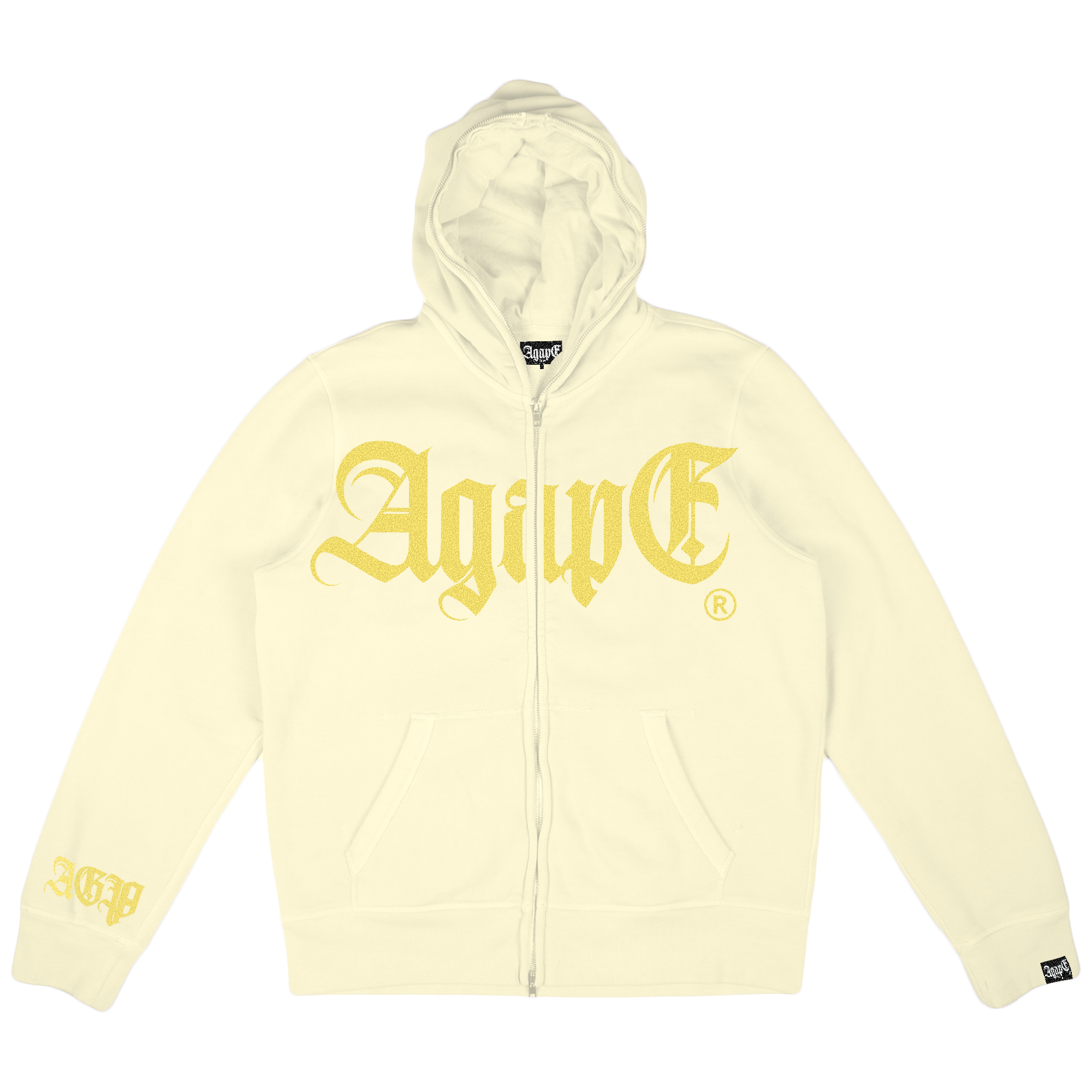 agapē “let there be light” cream fullzip