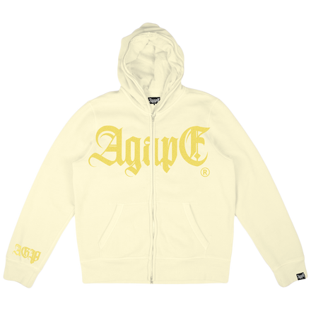 agapē “let there be light” cream fullzip