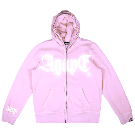 agapē “let there be light” pink fullzip